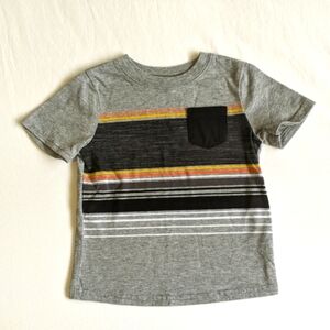 garanimals gray pocket t-shirt with stripes 18 months baby boy